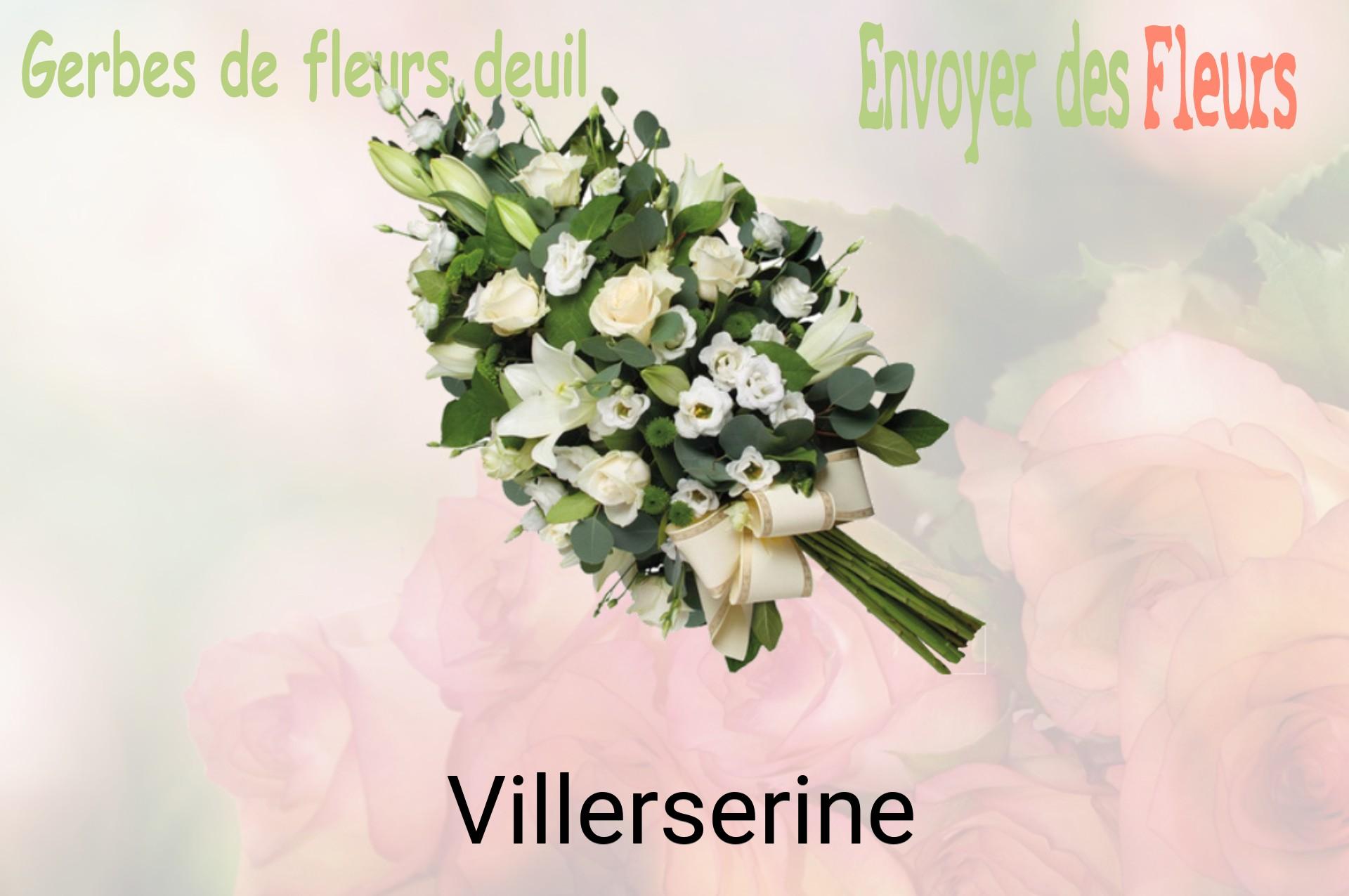 Gerbe de fleurs de deuil livrée à Villerserine
